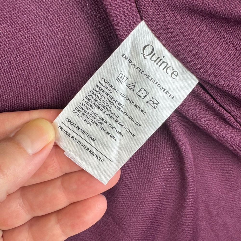 Quince Weatherproof Oversized Rain Jacket Womens Medium Barolo Burgundy (1423) - Picture 6 of 12